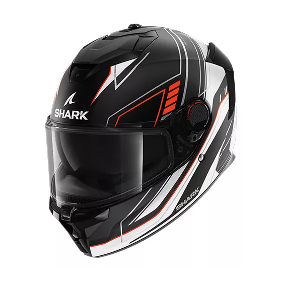 casque intégral shark spartan gt pro carbon noir blanc rouge - degriffbike.ch