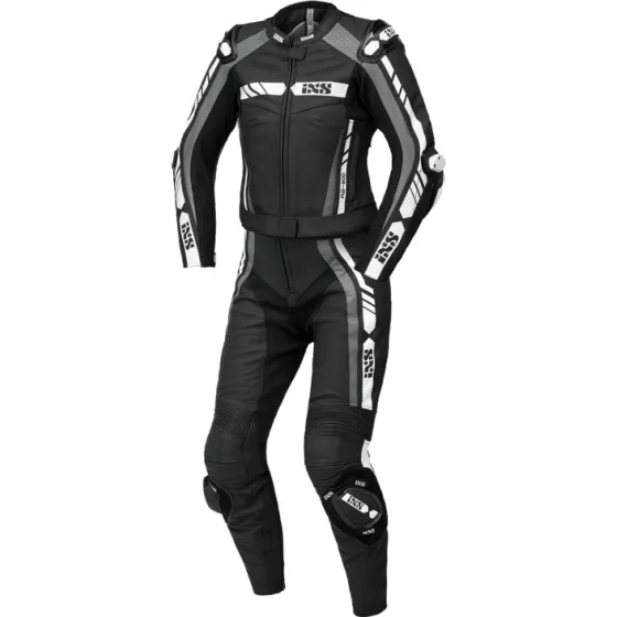 Combinaison cuir femme IXS Sport LD RS-800 1.0 2pièces - Noir-Gris-Blanc - magasin moto degriffbike.ch