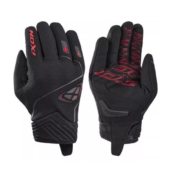 Gants Ixon Hurricane 2 noir rouge - degriffbike.ch