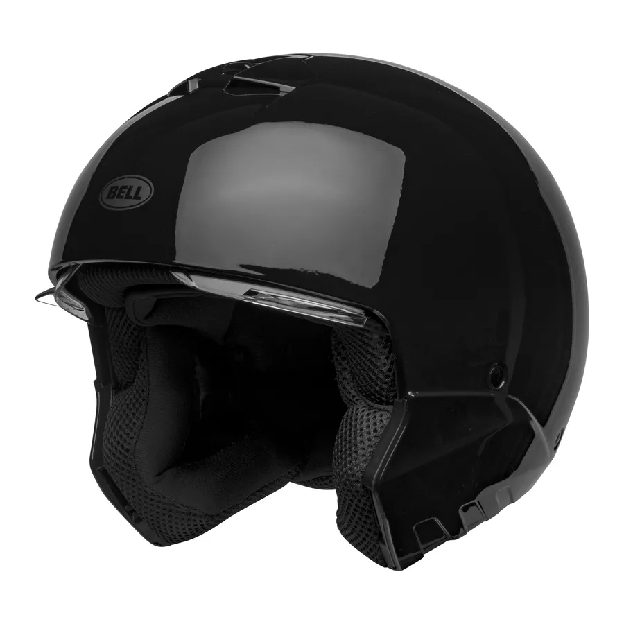 BELL BROOZER Transformierbarer Helm (ECE22-06) Glänzend Schwarz