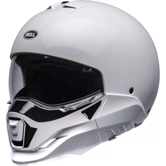 Bell Broozer Transformierbarer Helm (ECE22-06) Glänzend Weiß