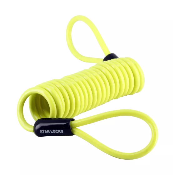 Câble spirale jaune Star Locks pour bloque disque