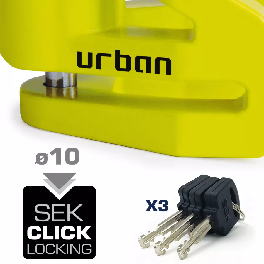 Oxford Micro XD5 Scooter 5,5 mm Scheibenschloss + Erinnerungskabel