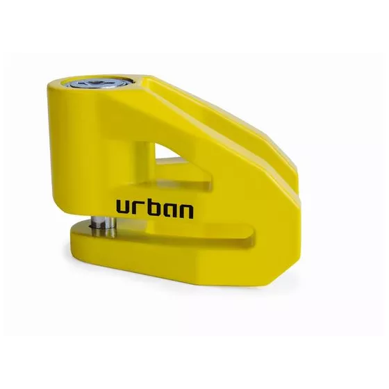 URBAN Security gelbes Scheibenschloss mit 6 mm Achse und Rückholkabel