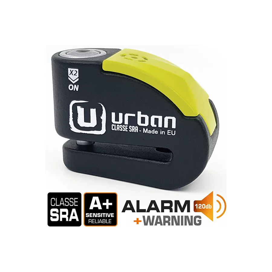 Bremsscheibenschloss Alarm URBAN Security Anti-Diebstahl SRA 10 mm Achse Hi-Tech Alarm