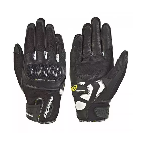 Gants Ixon RS Rise Air noir blanc - degriffbike.ch