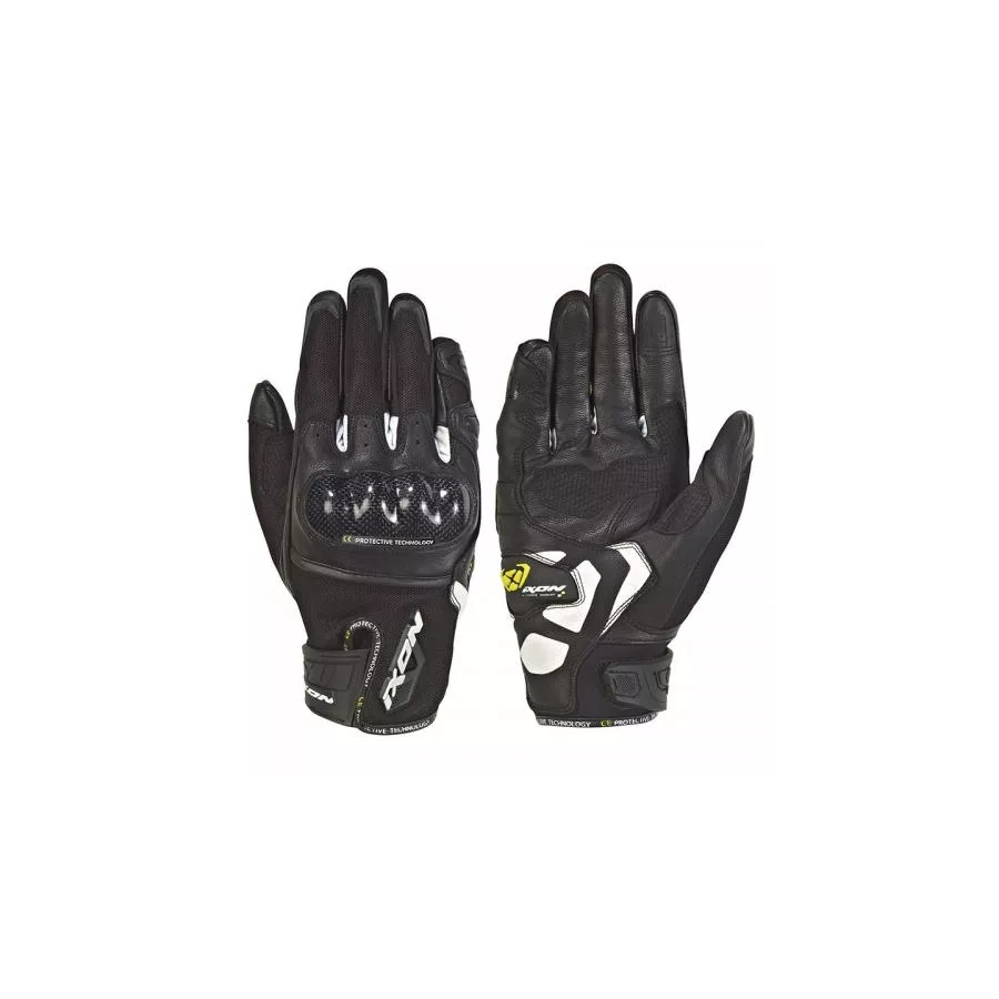 Gants Ixon RS Rise Air noir blanc - degriffbike.ch
