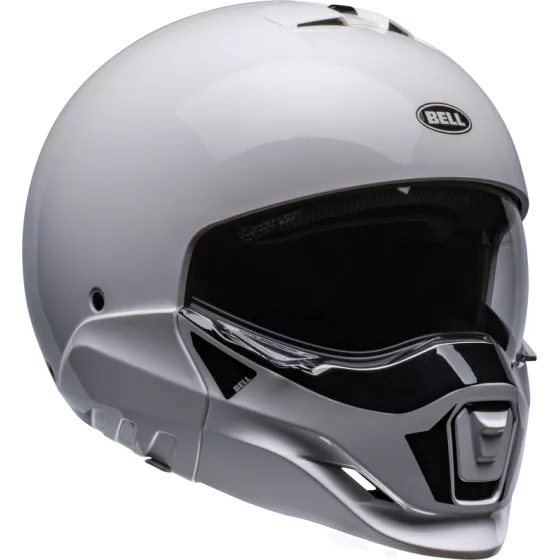 Bell Broozer Transformierbarer Helm (ECE22-06) Glänzend Weiß