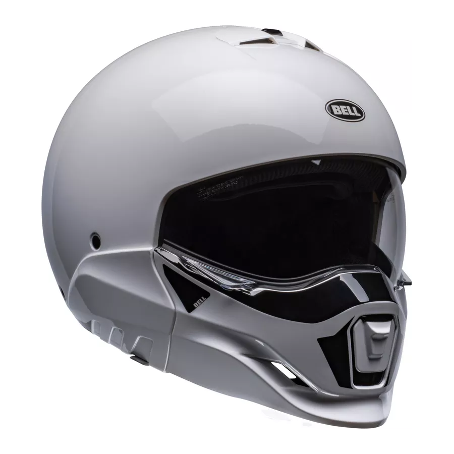 Bell Broozer Transformierbarer Helm (ECE22-06) Glänzend Weiß