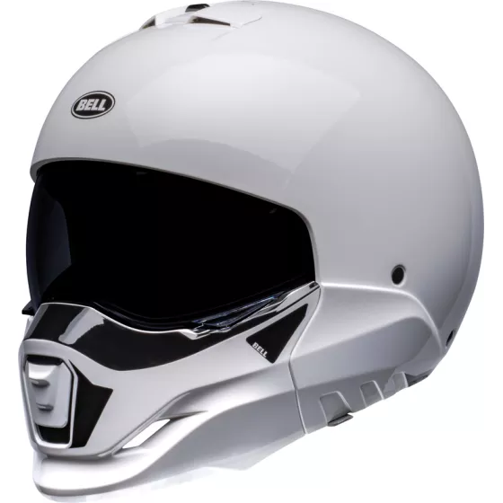 nouveau casque modulable bell broozer ECE22-06 blanc brillant - degriffbike.ch