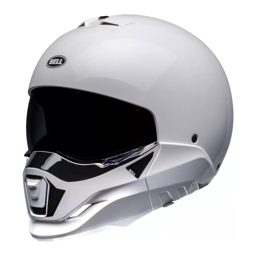 Bell Broozer Transformierbarer Helm (ECE22-06) Glänzend Weiß
