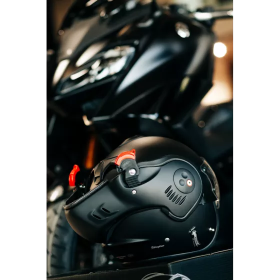 casque modulable roof boxer alpha (ece 22-06) noir mat - degriffbike.ch