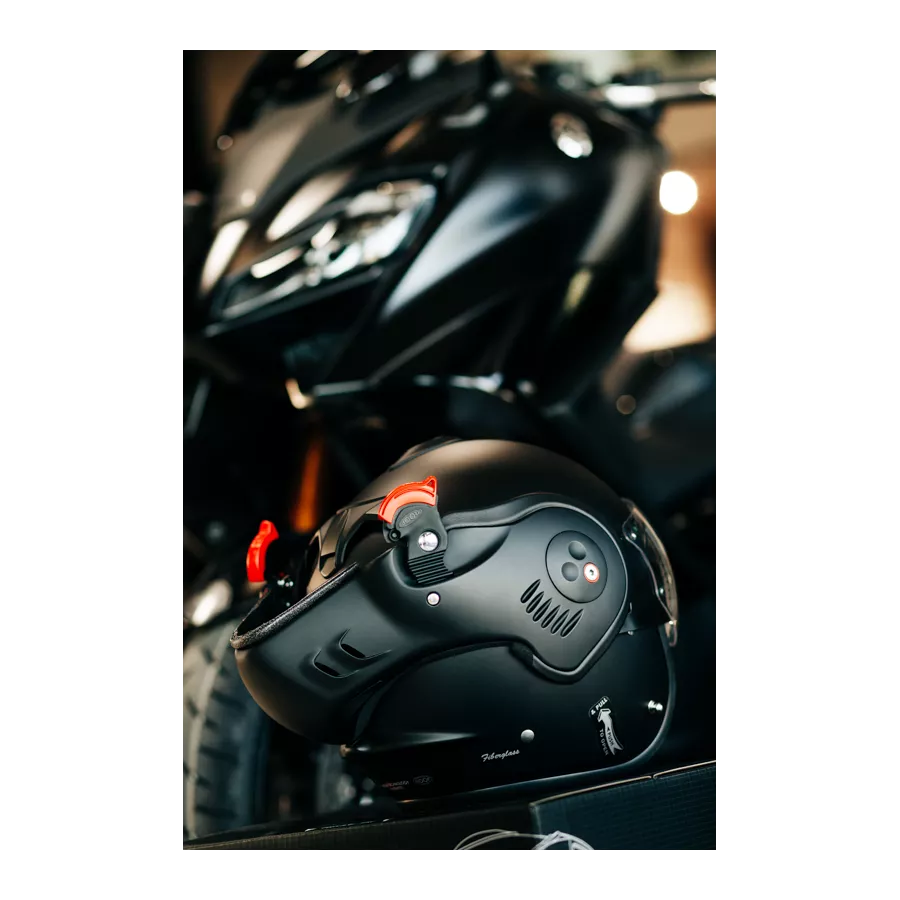 casque modulable roof boxer alpha (ece 22-06) noir mat - degriffbike.ch
