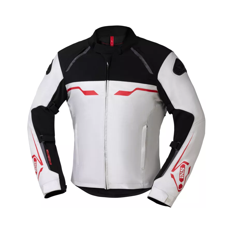 Veste sport Ixs Hexalon-ST - blanc noir rouge - degriffbike.ch