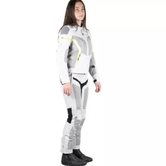Veste femme sport Ixs Trigonis-Air - gris clair-jaune - degriffbike.ch