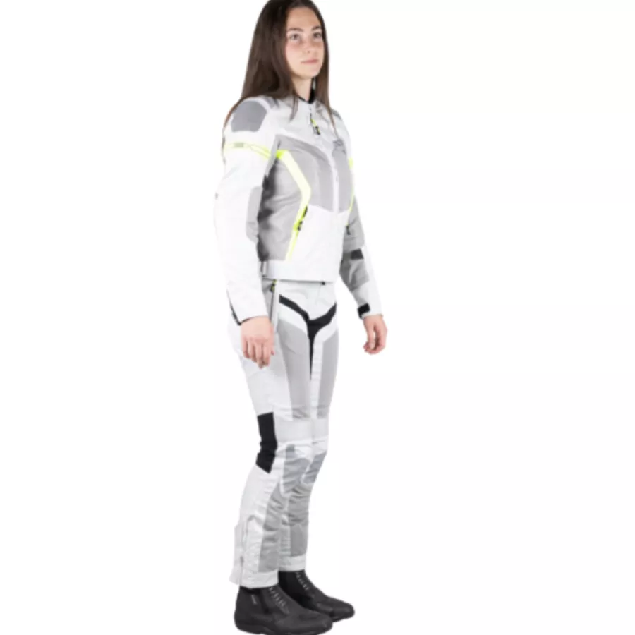 Veste femme sport Ixs Trigonis-Air - gris clair-jaune - degriffbike.ch