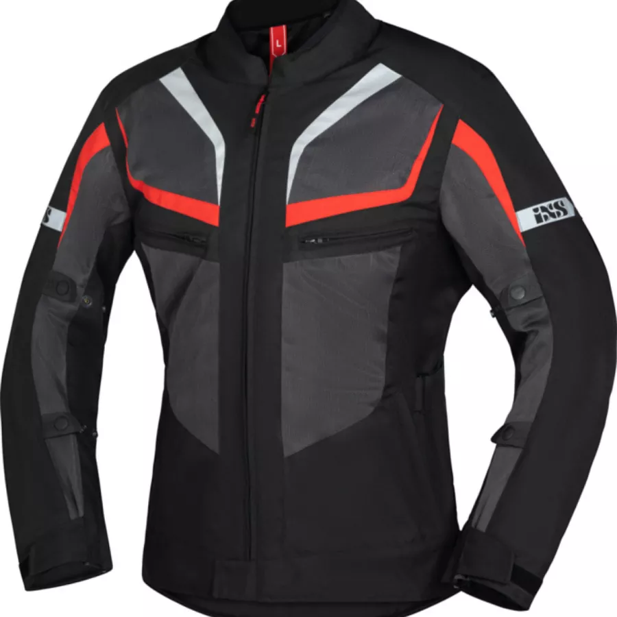 Jacke IXS TOUR GERONA-AIR 1.0 - Schwarz-Grau-Rot