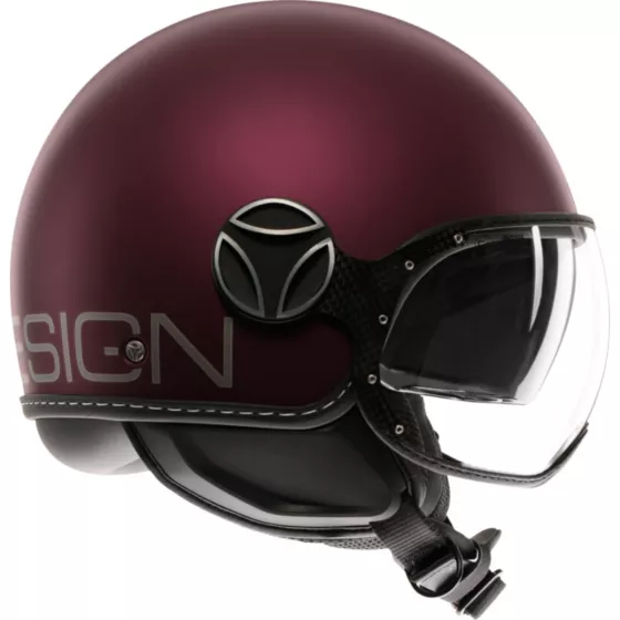 MOMODESIGN FGTR Evo (ECE22-06) Jethelm - Dunkelrot-Silber