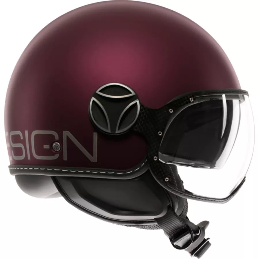 MOMODESIGN FGTR Evo (ECE22-06) Jethelm - Dunkelrot-Silber
