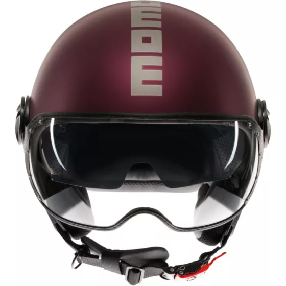 MOMODESIGN FGTR Evo (ECE22-06) Jethelm - Dunkelrot-Silber