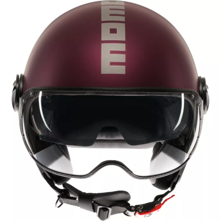 MOMODESIGN FGTR Evo (ECE22-06) Jethelm - Dunkelrot-Silber