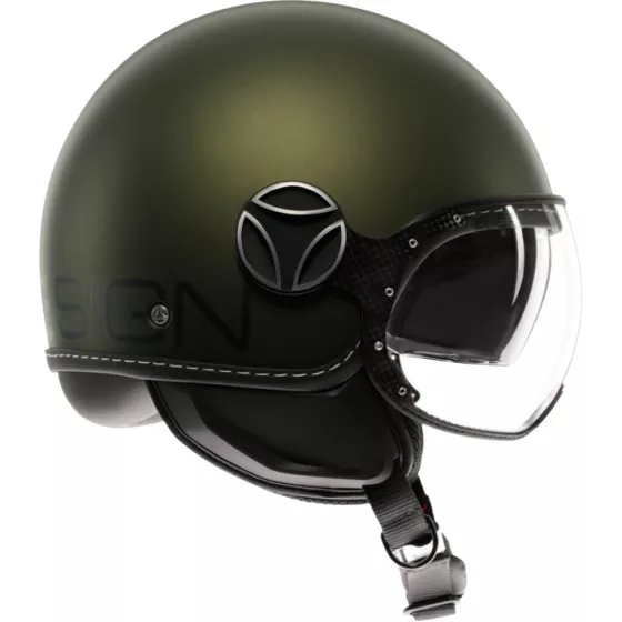 MOMODESIGN FGTR Evo Jethelm (ECE22-06) - Mattgrün-Schwarz