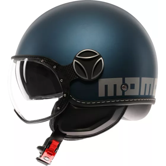MOMODESIGN FGTR Evo (ECE22-06) Jethelm - Mattblau - Silber