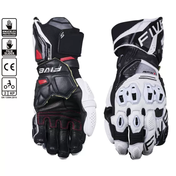 Gants racing Five RFX1 Evo - Blanc-Noir