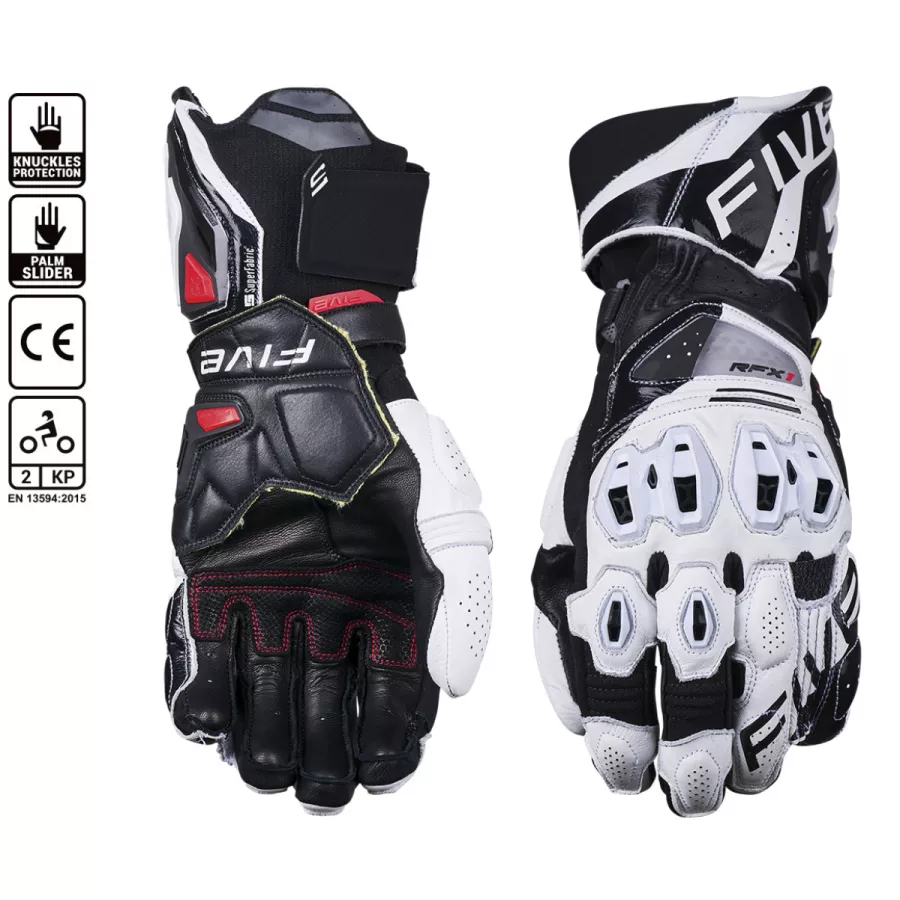 FIVE RFX1 Evo Racing Handschuhe - Weiß-Schwarz