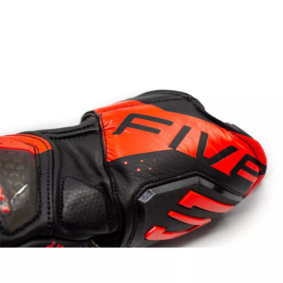 FIVE RFX1 Evo Racing Handschuhe - Schwarz-Fluoreszierendes Rot
