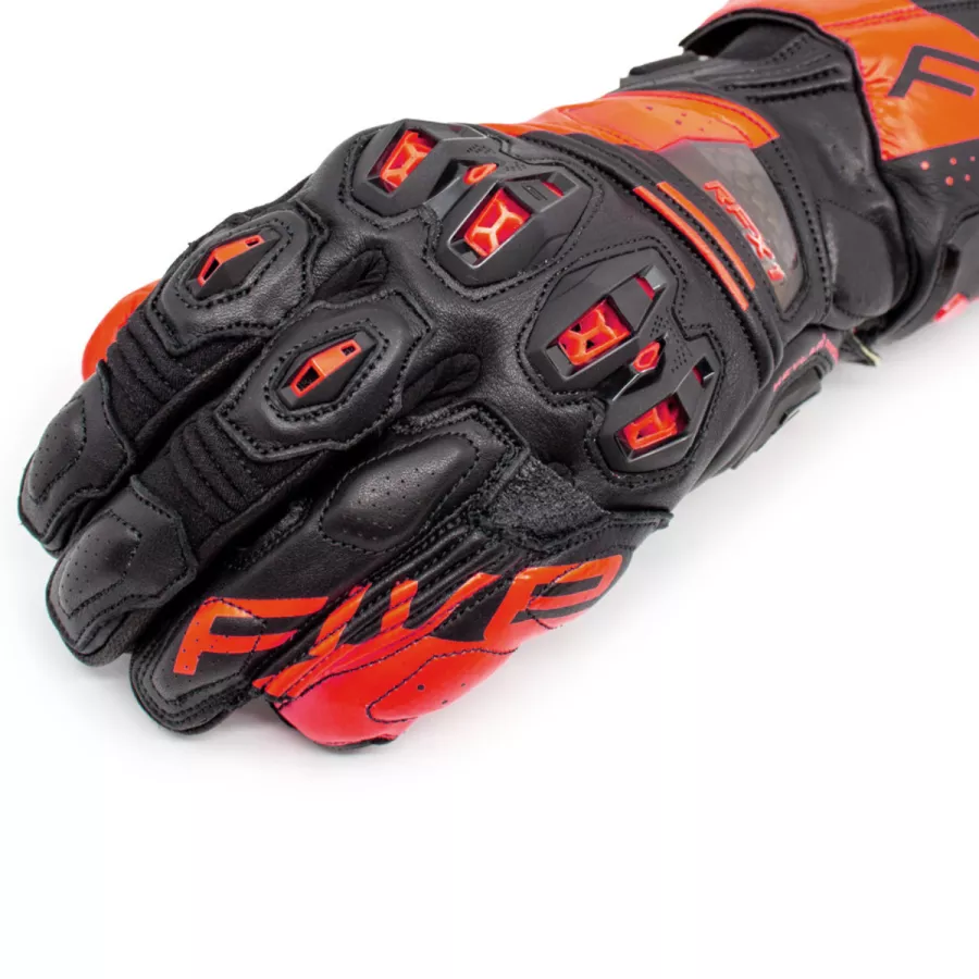 Gants racing Five RFX1 Evo - Noir-Rouge fluo