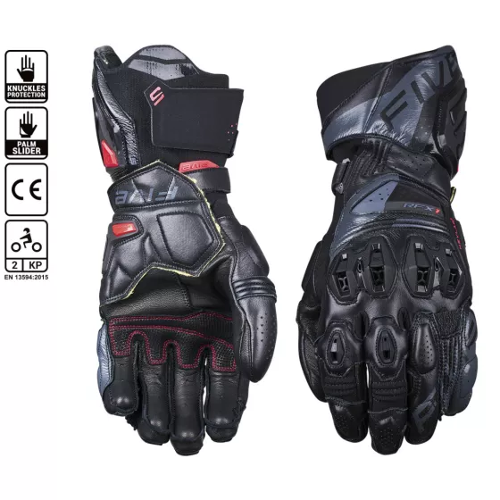 FIVE RFX1 Evo Racing Handschuhe - Schwarz-Dunkelgrau