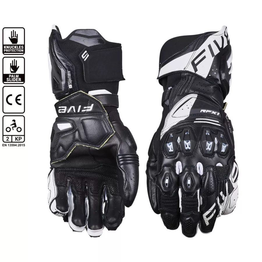 Gants racing femme Five RFX1 Evo - Noir-Blanc