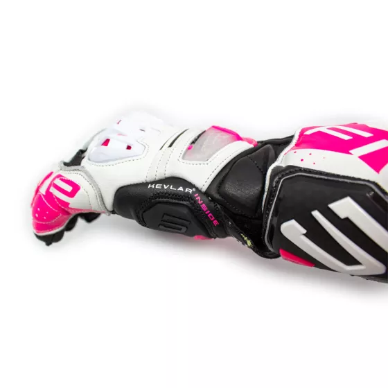 Gants racing femme Five RFX1 Evo - Blanc-Jaune fluo