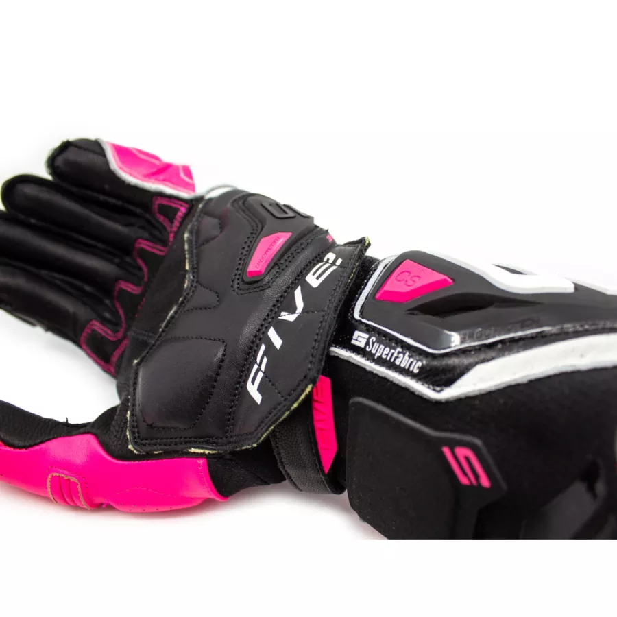 Gants racing femme Five RFX1 Evo - Blanc-Jaune fluo