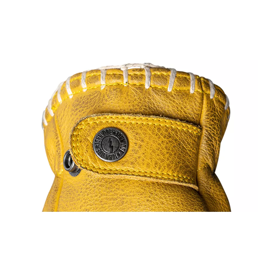 Gants cuir John Doe Coyote jaune embossed - degriffbike.ch