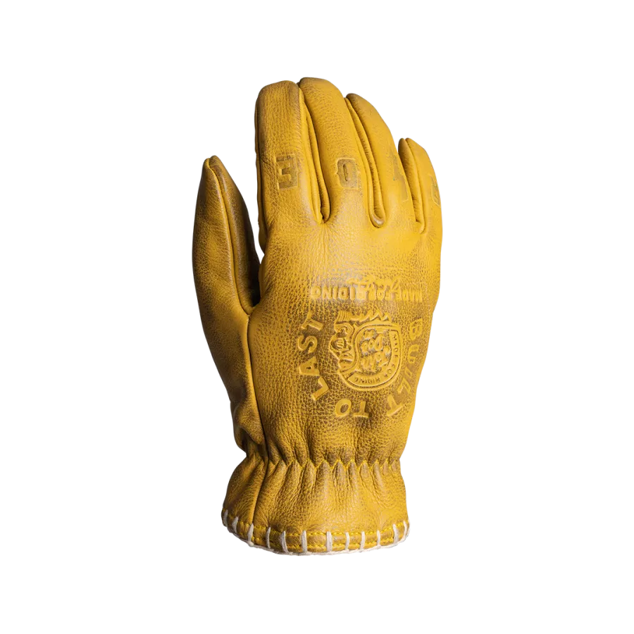 Gants cuir John Doe Coyote jaune embossed - degriffbike.ch