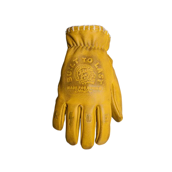 Gants cuir John Doe Coyote jaune embossed - degriffbike.ch