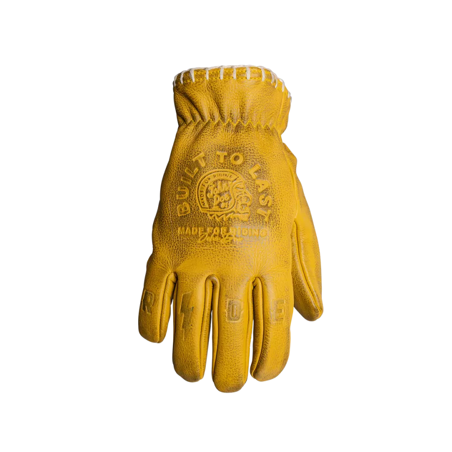 Gants cuir John Doe Coyote jaune embossed - degriffbike.ch