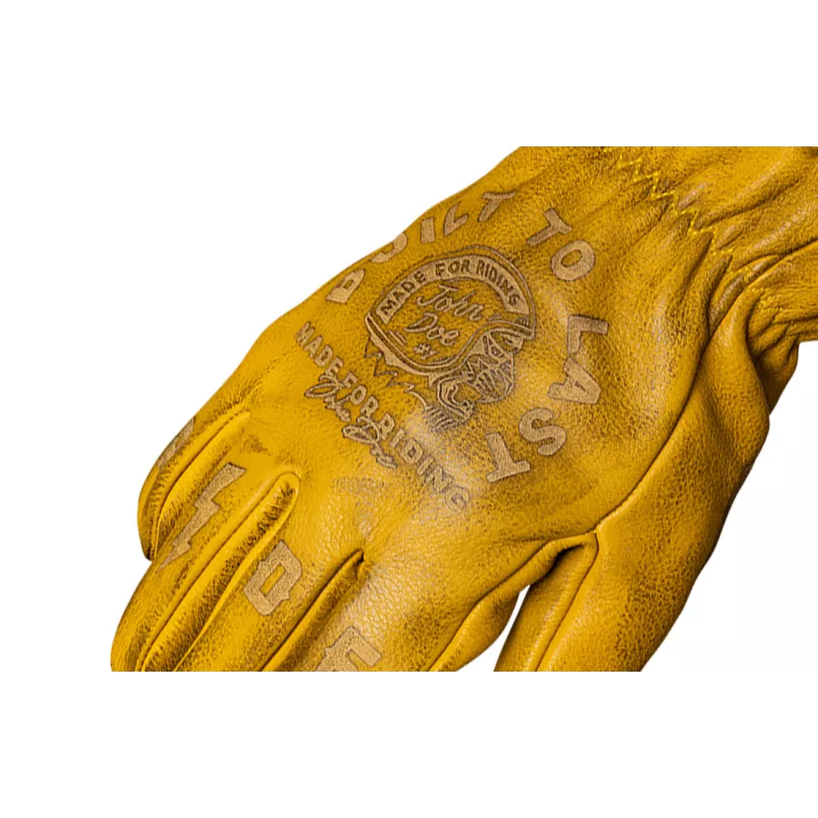 Gants cuir John Doe Coyote jaune gris - degriffbike.ch