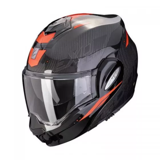 casque modulable exo-tech evo carbon rover air noir rouge - degriffbike.ch