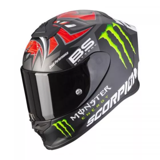 Casque Intégral Scorpion EXO-R1 Air Fabio Monster Replica (ECE22.06) - Noir mat-Rouge