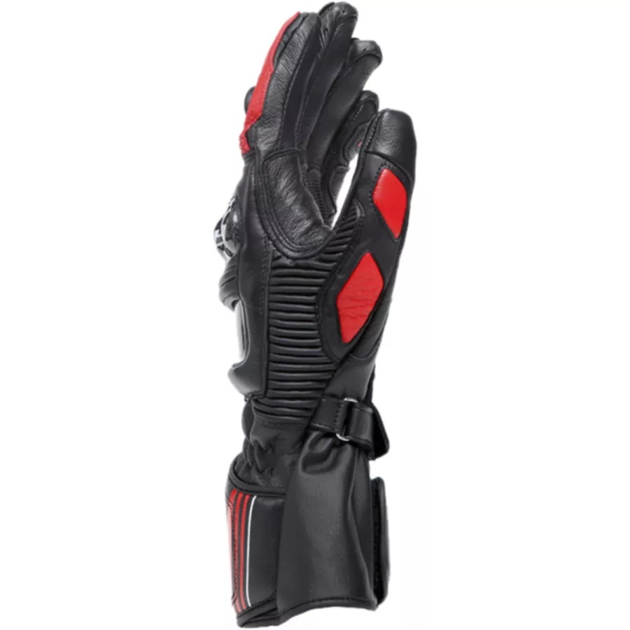 Dainese Druid 4 Lederhandschuhe schwarz rot weiß - degriffbike.ch