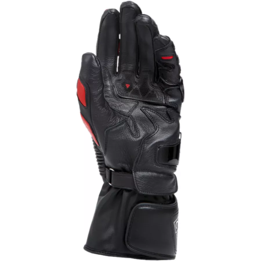 Dainese Druid 4 Lederhandschuhe schwarz rot weiß - degriffbike.ch