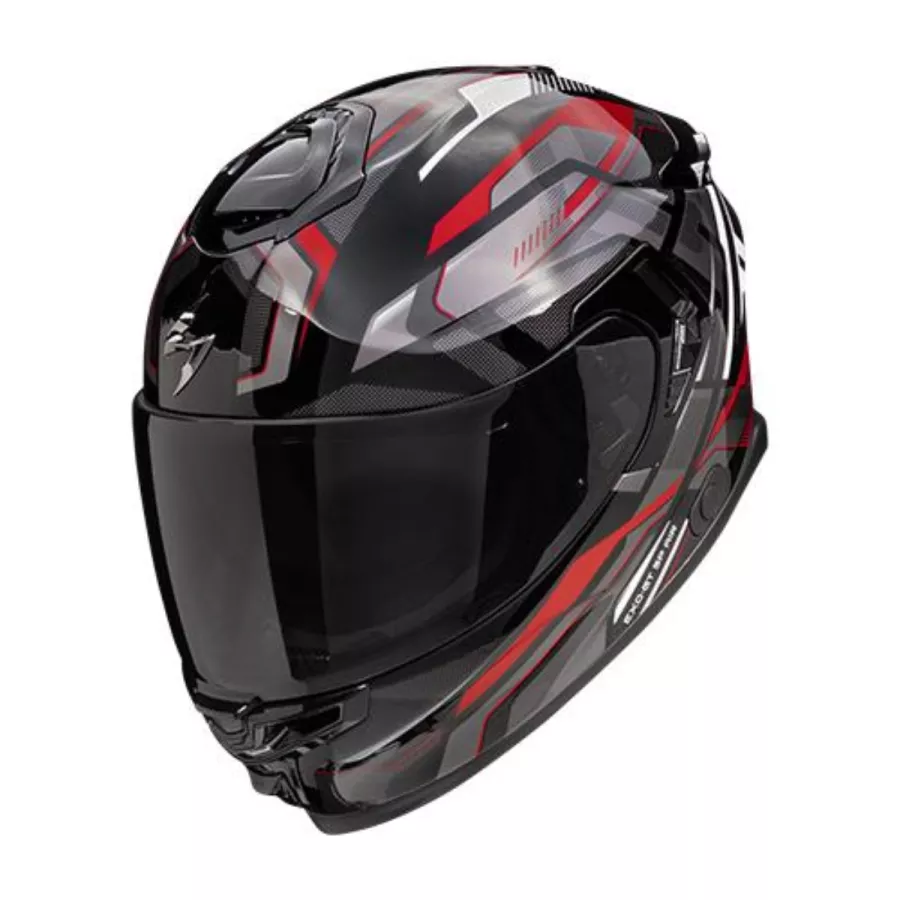 Casque intégral Scorpion Exo-GT SP Air Augusta (Noir-Gris-Rouge) - degriffbike.ch