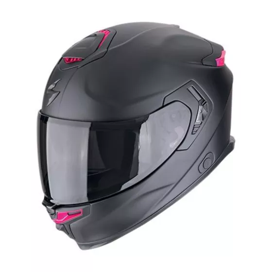 Casque intégral Scorpion Exo-GT SP Air (Noir Mat rose) - degriffbike.ch