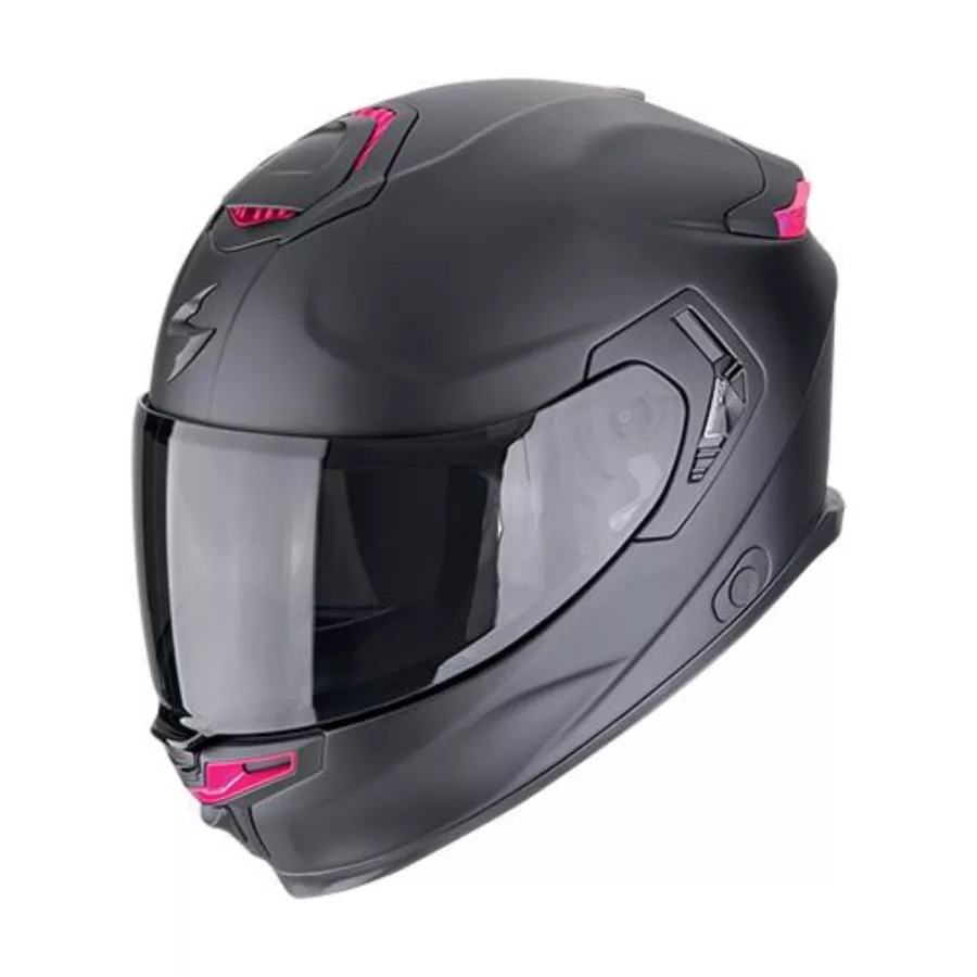 Casque intégral Scorpion Exo-GT SP Air (Noir Mat rose) - degriffbike.ch