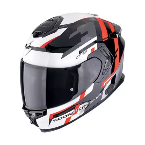 Casque intégral Scorpion Exo-GT SP Air Tornado (Noir rouge) - degriffbike.ch