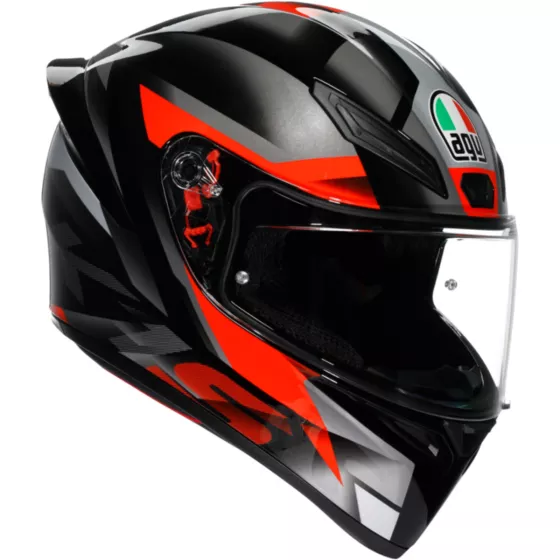 Casque Intégral AGV K1S FASTLAP (ECE22.06) - Noir-Gris-Rouge