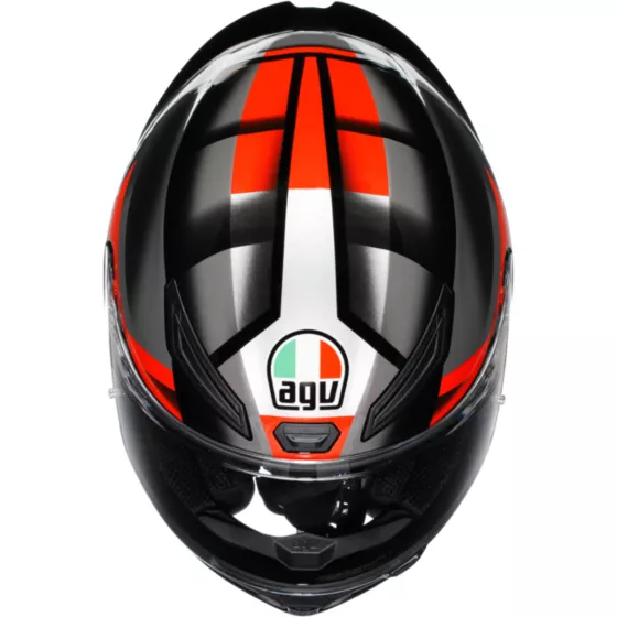 AGV K1 S FASTLAP Integralhelm (ECE22.06) - Schwarz-Grau-Rot
